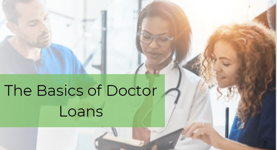 Three medical professionals review a document together in a bright office.